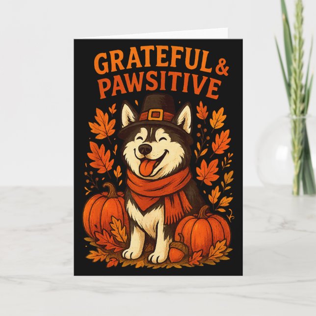 Tarjeta Cute Fall Pumpkin Autumn Dog Lover Tee  (Anverso)
