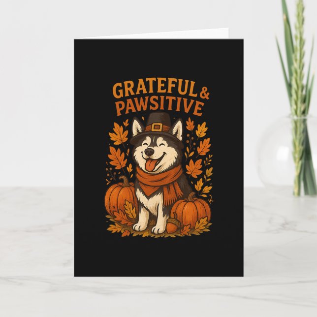 Tarjeta Cute Fall Pumpkin Camiseta de Otoño para Amantes d (Anverso)