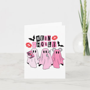 Tarjeta Cute fantasma significa Ghouls Funny Halloween Cos