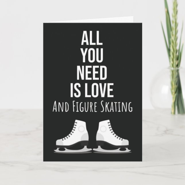 Tarjeta Cute Figure Skating Cards Skater Winter Sports Ice (Anverso)