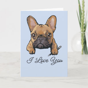 Tarjeta Cute Frenchie Bulldog francés Amor Personalizado d