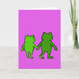 Tarjeta Cute Frog Whimsical Cartoon Friendship Card