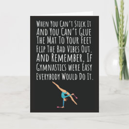 Tarjeta Cute Fun Gymnastics Cards Beam Kids Party