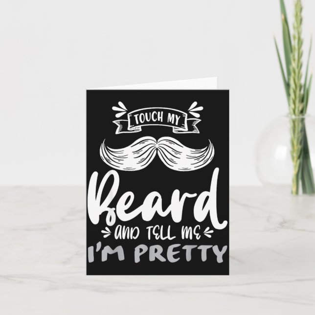 Tarjeta Cute Funny Beard Quote Gift For Bearded Men And Lo (Anverso)
