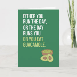 Tarjeta Cute Funny Green Guacamole Cards Avocado
