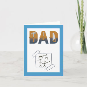 Tarjeta Cute Funny Handyman Dad Funny Birday Card