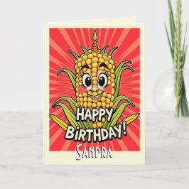 Tarjeta Cute Funny Maize Happy Birday