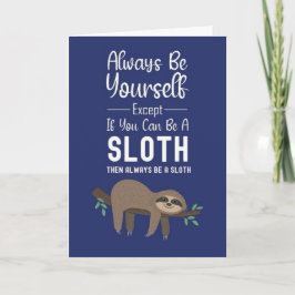 Tarjeta Cute Funny Sloth Cards Cartoon Animal Humor Lazy