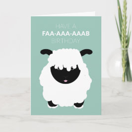 Tarjeta Cute Funny Valais Blacknose Pastor Fab Cumpleaños