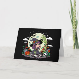 Tarjeta Cute Garden Witch