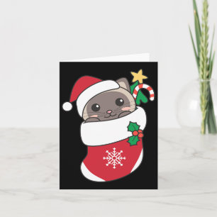 Tarjeta Cute Gatos Siameses En Acciones De Navidades Para 