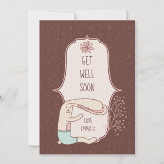 Tarjeta Cute Get Well Bunny