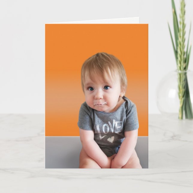 Tarjeta Cute Get Well Card - Naranja (Anverso)