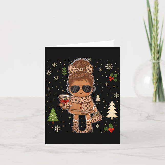 Tarjeta Cute Gingerbread Christmas Snow Xmas For Men Women (Anverso)