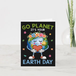 Tarjeta Cute Go Planet Es Tu Tierra Día 2025 Profesora