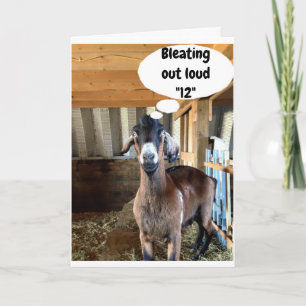 Tarjeta CUTE GOAT BLEA LA CARTA "12th BIRHDAY WISH"
