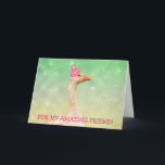 Tarjeta Cute Goose "For Friend" Birday Card<br><div class="desc">Tarjeta divertida con un ganso doméstico en un gorra fiesta rosa con un fondo brillante. Personaliza el mensaje y crea tu propio saludo especial. Muchas gracias por buscar. Foto ©Christine Greenspan</div>