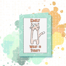 Tarjeta Cute gracioso Kawaii Cat Personalizado Presupuesto