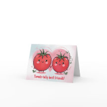 Cute Gracioso Tomate Pun Mejor Amigo Feliz Cumplea