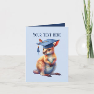 Tarjeta Cute Graduación agregar kangaro de mensaje