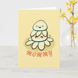 Tarjeta cute green octopus mother Card