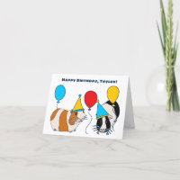 Cute Guinea Cerdos y Globos Cumpleaños