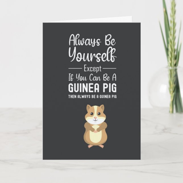 Tarjeta Cute Guinea Pig Cards Pets Happy Funny (Anverso)