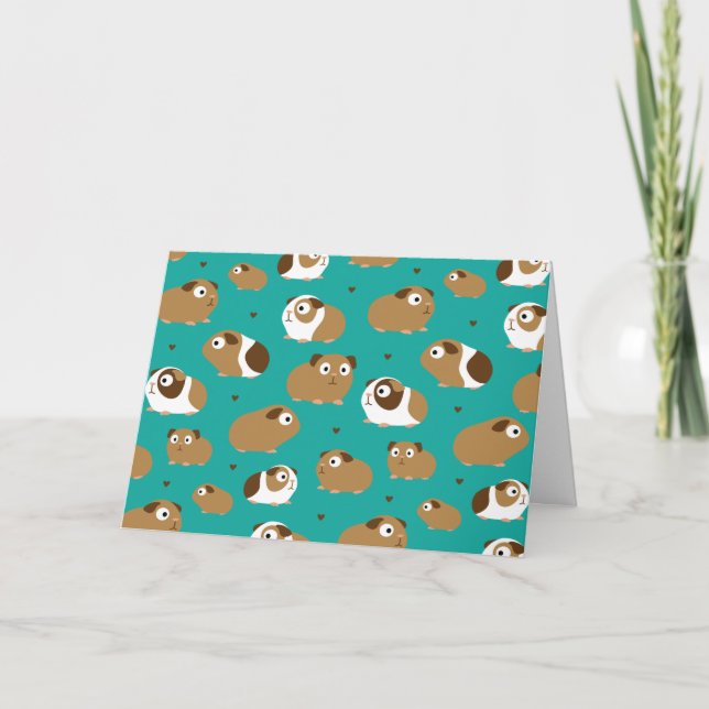 Tarjeta Cute Guinea Pigs (Anverso)