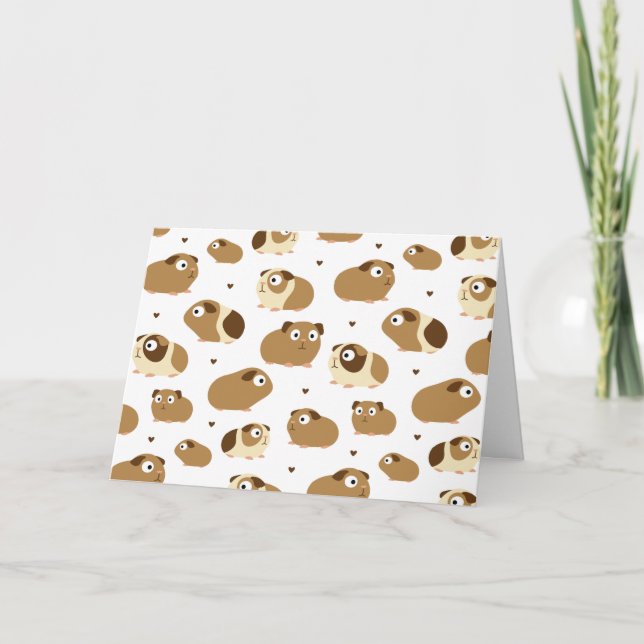 Tarjeta Cute Guinea Pigs (Anverso)