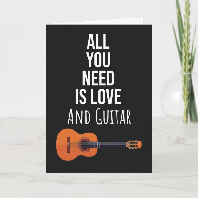 Tarjeta Cute Guitar Player Cards Music Lover Guitarist (Anverso)