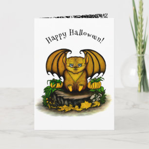 Tarjeta Cute Halloween Bat