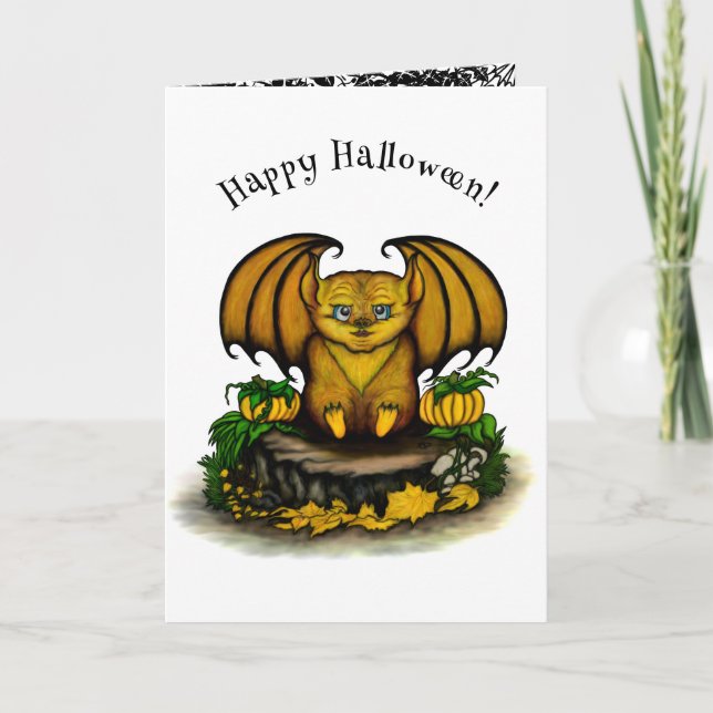 Tarjeta Cute Halloween Bat (Anverso)
