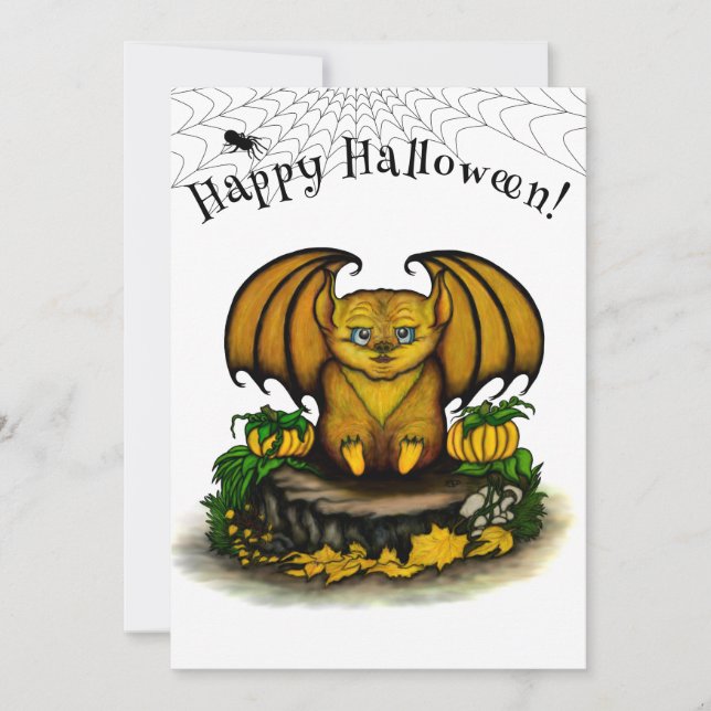 Tarjeta Cute Halloween Bat (Anverso)