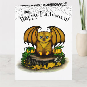 Tarjeta Cute Halloween Bat