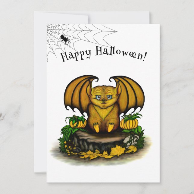 Tarjeta Cute Halloween Bat (Anverso)
