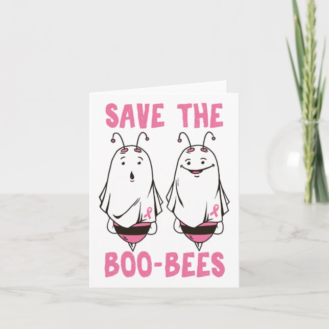 Tarjeta Cute Halloween Octubre Conciencia sobre el cáncer  (Anverso)