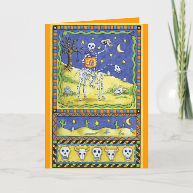 Tarjeta Cute Halloween Skeletards (Anverso)
