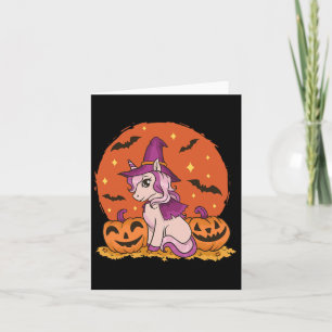 Tarjeta Cute Halloween Unicorn Halloween Otoño