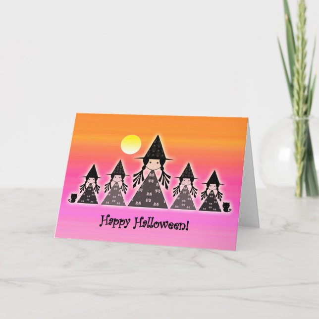 Tarjeta Cute Halloween Witness Card (Anverso)
