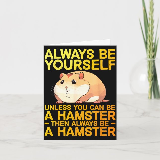 Tarjeta Cute Hamster Design For Men Women Kids Dwarf Hamst (Anverso)
