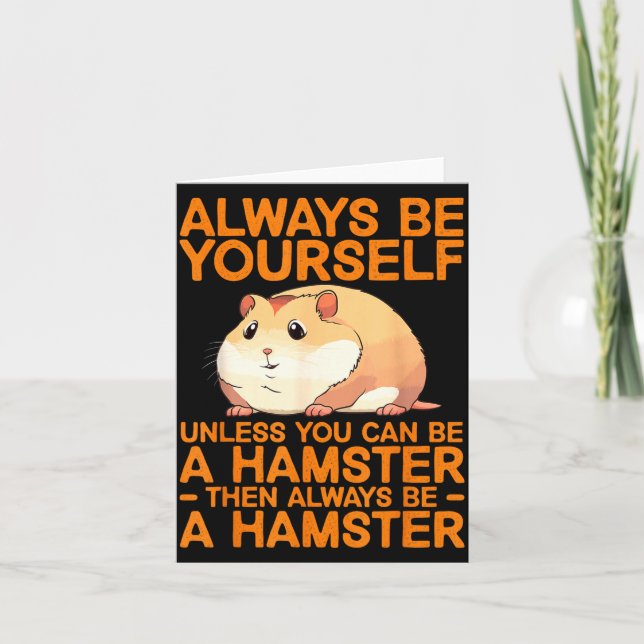 Tarjeta Cute Hamster Design For Men Women Kids Dwarf Hamst (Anverso)