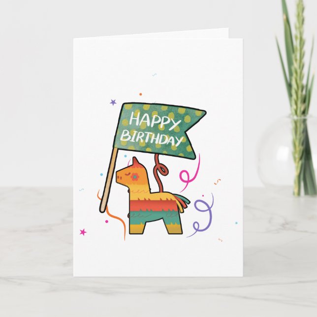 Tarjeta Cute Hand-Drawn Birthday  (Anverso)
