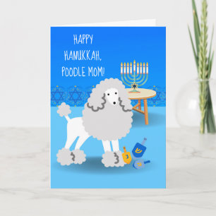 Tarjeta Cute Hanukkah para la madre del perro con Menorah