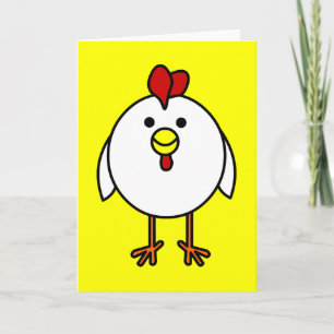 Tarjeta Cute Happy Chicken