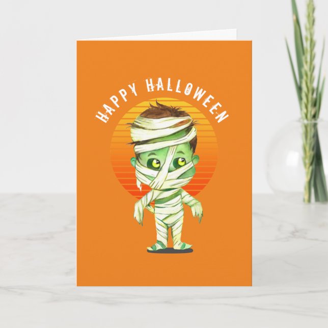 Tarjeta Cute Happy Halloween (Anverso)