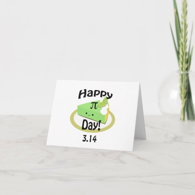 Tarjeta Cute Happy Pi Day (Anverso)