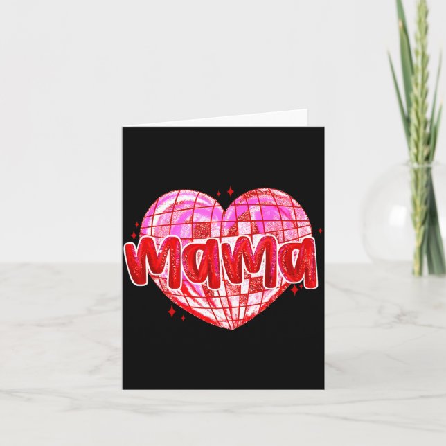 Tarjeta Cute Heart Mama Valentines Day Mom Wife  (Anverso)