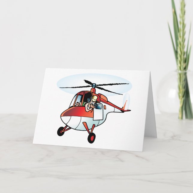 Tarjeta Cute Helicopter (Anverso)