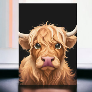 Tarjeta Cute Highland Cow