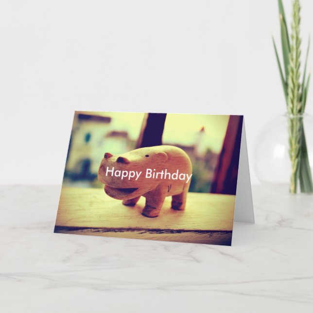 Tarjeta Cute Hippo Toy (Anverso)